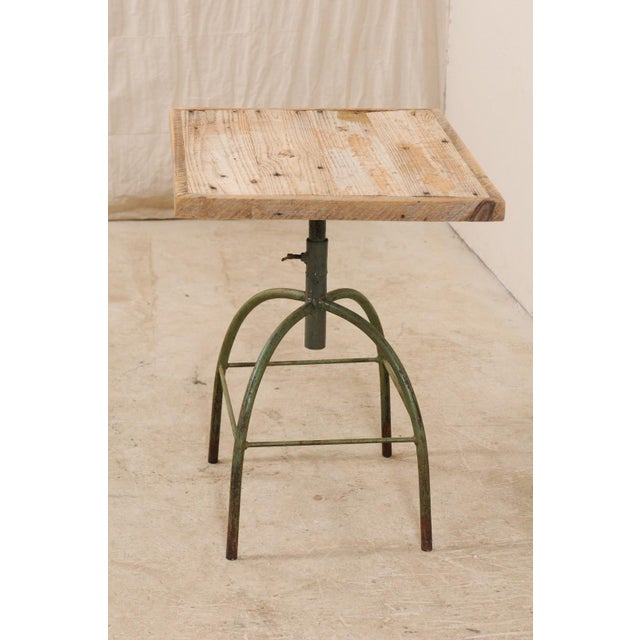 Mid 20th Century Vintage Industrial Style Side Table For Sale - Image 10 of 11