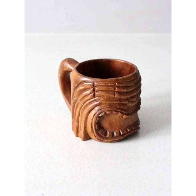 Wood Vintage Monkey Pod Tiki Mug For Sale - Image 7 of 10