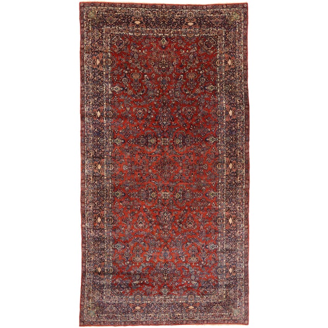 Late 19th Century Persian Qazvin Palace Rug, 11'00 X 21'00 For Sale - Image 12 of 12