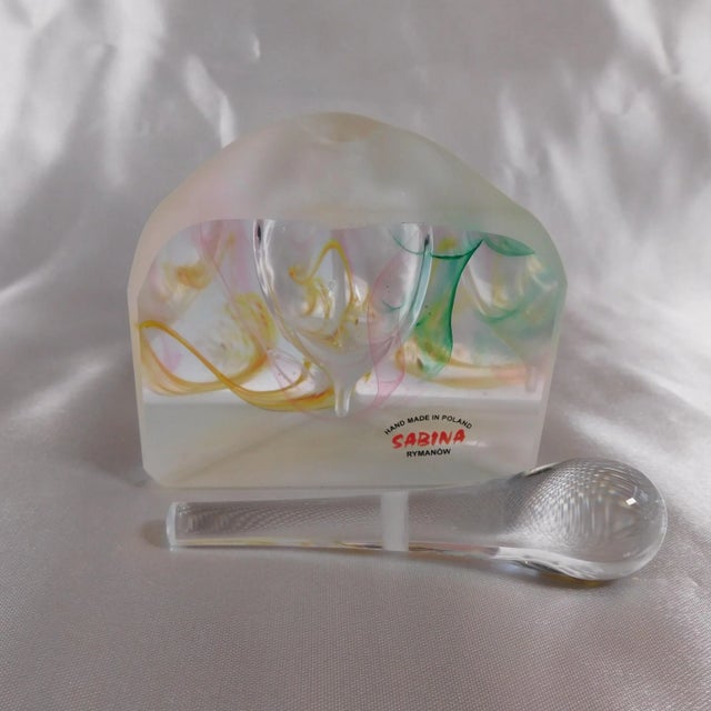Glass 1960s Sabina Romanov Art Glass Perfume Bottle From Poland For Sale - Image 7 of 12