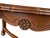 Brown French Louis XV Style Walnut Tea Table With Removable Glass Tray & Floral Marquetry For Sale - Image 8 of 9
