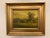 This oil painting captures a serene landscape bathed in warm golden hues, evoking a sense of abundance and tranquility....