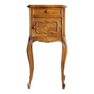 Antique French Rococo Marble Top Nightstand For Sale