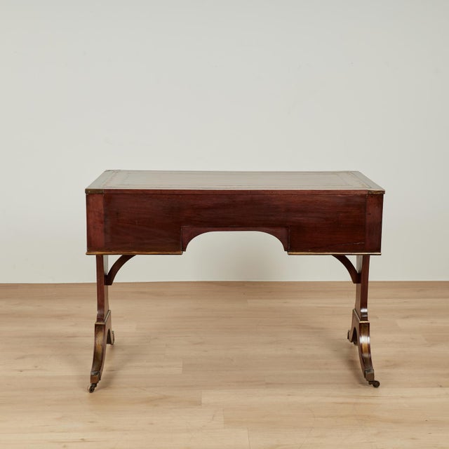 Antique English Leather Top Desk For Sale - Image 13 of 16