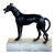 19th Century Metal Greyhound on Onyx Base For Sale