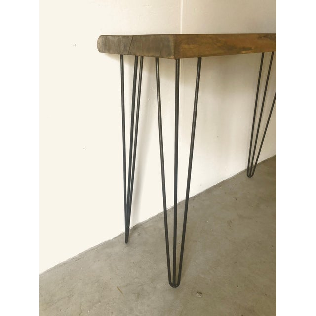 Live Edge Slab Console Table With Hairpin Legs Chairish