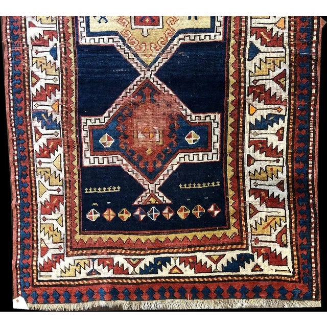 1900 - 1909 Antique Caucasian Shirvan Runner For Sale - Image 5 of 8