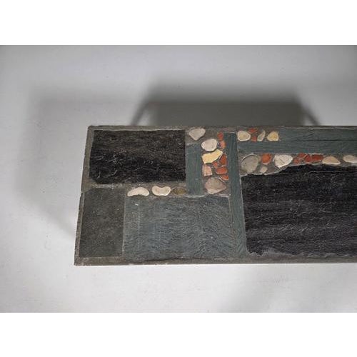 1960s Slate Stone Mosaic Coffee Table by Paul Kingma, 1967 For Sale - Image 5 of 10