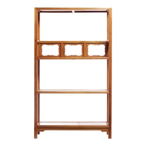 Carved Panels Elm Bookcase