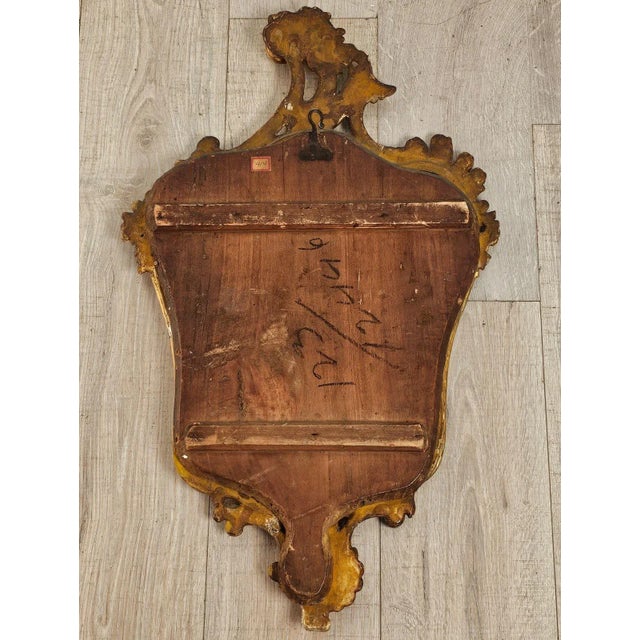 19th Century Smaller Italian Antique Giltwood Mirror, 19th Century or Earlier For Sale - Image 5 of 5