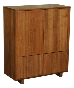 Stockholm Cabinet with Drawers and Storage Shelves in Walnut