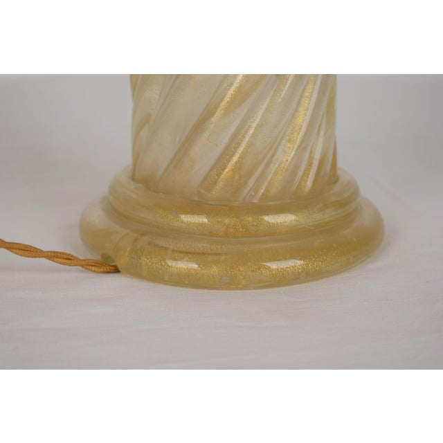 Vintage Murano Gold Lamp, 1960 For Sale - Image 4 of 14