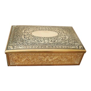 Rectangular Brass Box For Sale