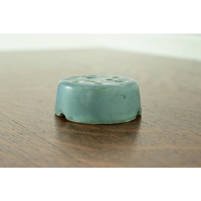 Rookwood Pottery Rookwood Pottery Arts & Crafts Glazed Ceramic Art Pottery Flower Frog, 1920 For Sale - Image 4 of 8