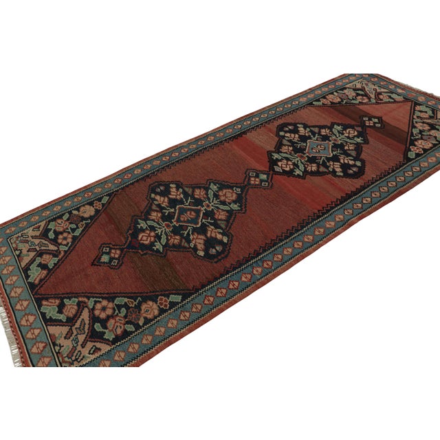 Hand knotted in wool, this 4x9 Afghan tribal kilim represents a new line of tribal carpets in the Modern Classics...