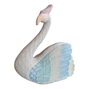 Late 20th Century Pastel Decorative Bird Statue