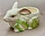 Vintage Hand Painted Bunny Rabbit Planter in Cabbage Leaves For Sale - Image 11 of 12