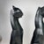 Mid-Century Modern Vintage Mid Century Modern Cubist Cat Sculptures Modernist Art Decor – Hollywood Regency Abstract Cat Pair For Sale - Image 3 of 12