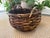 Vintage Rustic Split Bamboo Gathering Basket For Sale - Image 6 of 9