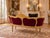 1960 Artisan Louis XVI Burgundy Beech Sofa Set-3 Pc For Sale - Image 9 of 16