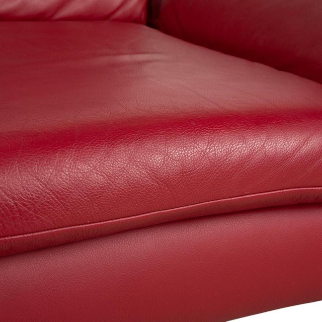 Red Leather Rossini Armchair with Manual Function from Koinor For Sale - Image 5 of 16