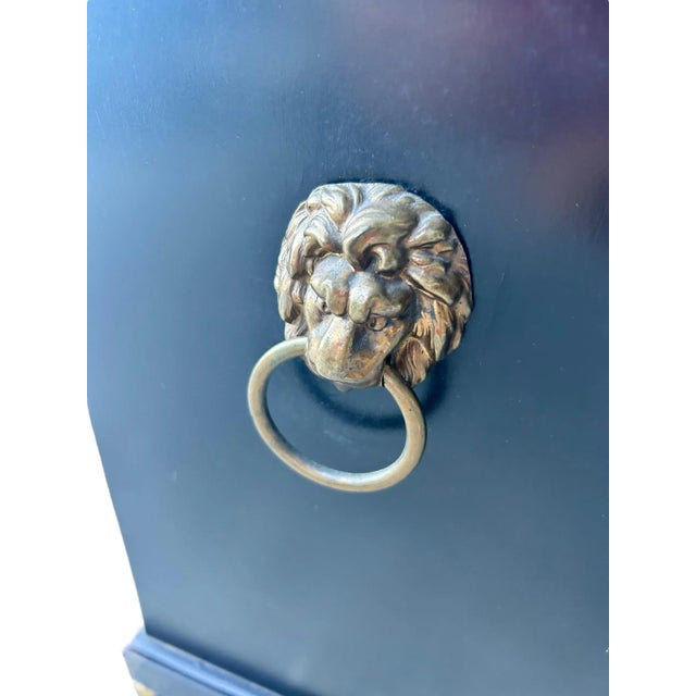 Metal Pair of Mid 20th Century Decorative Stands With Brass Mountings For Sale - Image 7 of 9