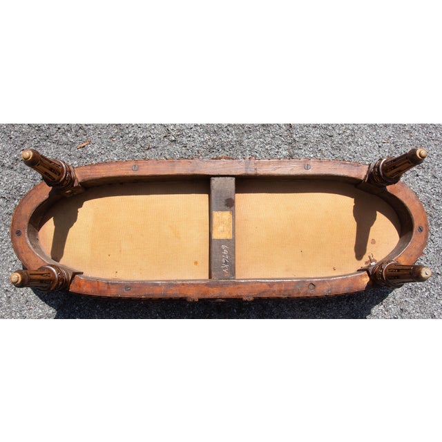 19th Century Louis XVI 19th Century French Footstool 35" Wide For Sale - Image 5 of 6