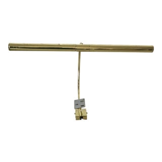 ** Slim Line Adjustable Brass Art Light For Sale