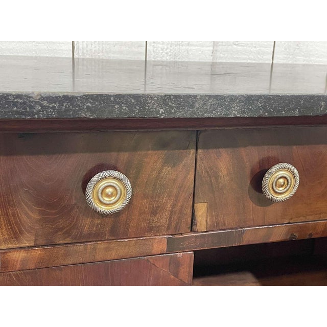 Early 19th Century Empire Mahogany Buffet with Black Marble Top For Sale - Image 18 of 18