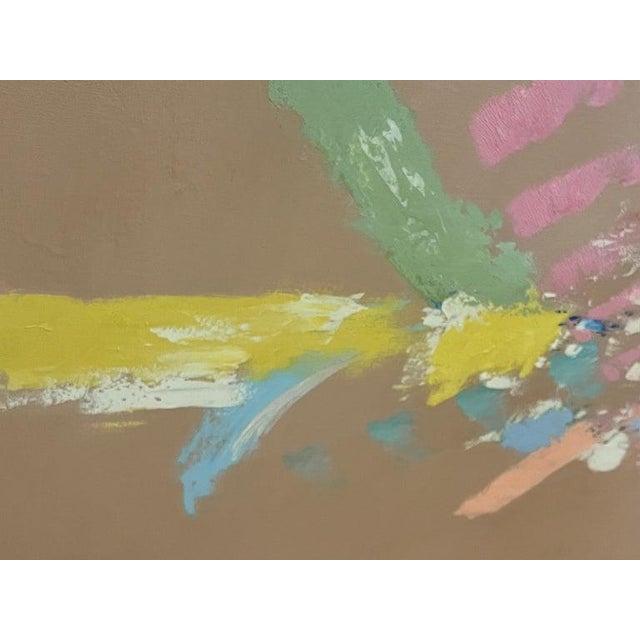 Large Signed Post Modern Abstract Expressionist Painting 1980's For Sale - Image 10 of 18