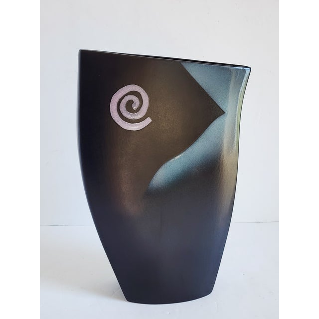 1990s Vintage 1990's Post Modern John Brrgen Decorative Vase For Sale - Image 5 of 14