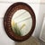 Vintage Italian Round Wood Wall Mirror, 1970s For Sale - Image 3 of 7