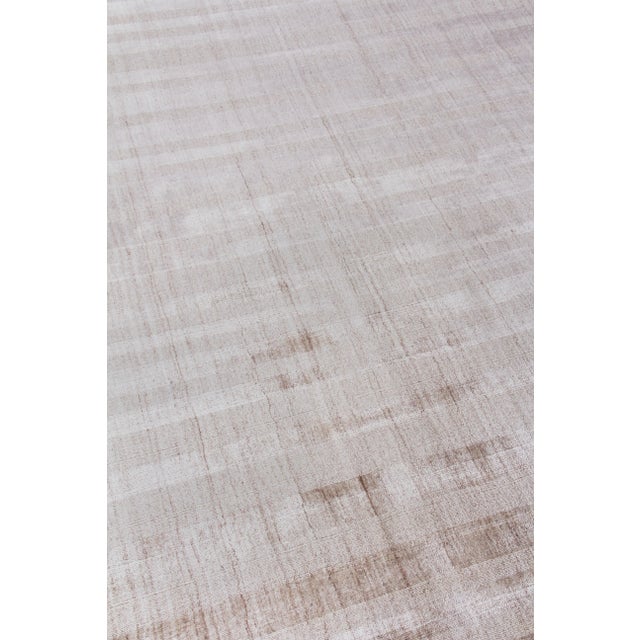 Not Yet Made - Made To Order Iscar Hand loom Wool/Viscose Light Beige Rug-14'x18" For Sale - Image 5 of 8