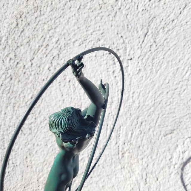 After Fayral, Art Deco Illusion Sculpture, 20th Century, Spelter For Sale - Image 15 of 18