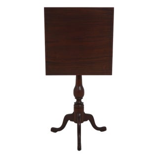 Nathan Margolis Mahogany Tilt Top Pedestal Table For Sale