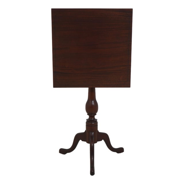 Nathan Margolis Mahogany Tilt Top Pedestal Table For Sale