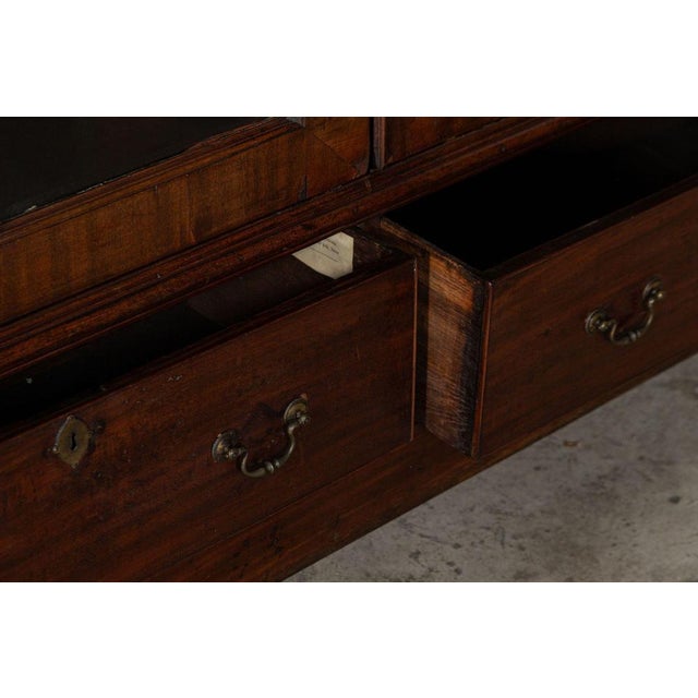 Large 19th English Mahogany Glazed Bookcase, 1880s For Sale - Image 12 of 14