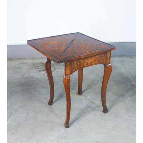 Opening Console Table in Inlaid Wood, 1800 For Sale - Image 9 of 18