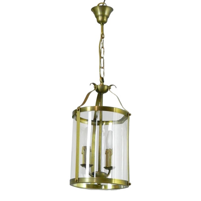 Vintage French Twin Light Hall Lantern, 1930s For Sale
