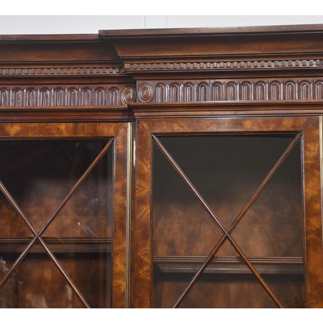 George III Mahogany Breakfront Library Bookcase, 1890s For Sale - Image 11 of 18
