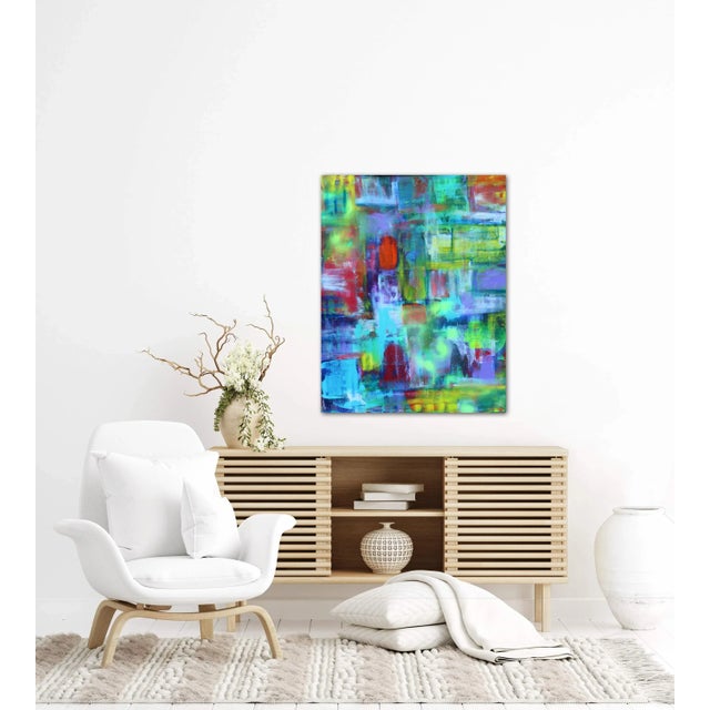 Contemporary Contemporary Original Abstract Expressionist Painting "Joy" by Lisa Finlayson For Sale - Image 3 of 10