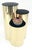 Triptych Round Cylinder Brass Finish Multi Level Pedestal Stand Table For Sale - Image 11 of 15
