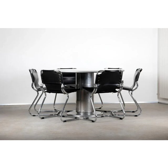 1970s Dining Chairs & Table, 1970s, Set of 7 For Sale - Image 5 of 10