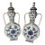 Vintage Pair of Blue and White Chinese Porcelain Moonflask (Urn, Vase) For Sale