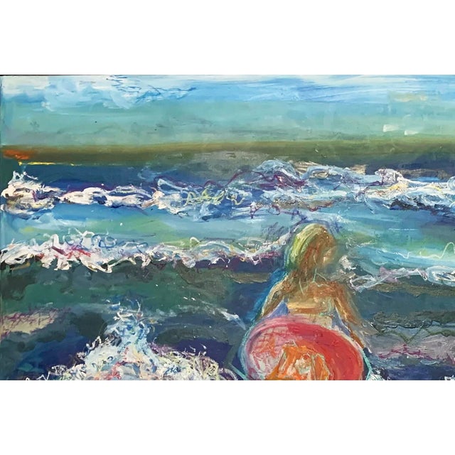 Waves, Oil Painting, Framed, One-of-a-Kind Arts, by Van Ness For Sale - Image 10 of 13