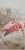 36" * H96" * 3ps, Neoclassical Hand-Painted Flamingo Colony Tropical Wetland Mural For Sale - Image 4 of 6