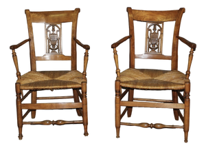 Set of Vintage Armchairs in Cherry