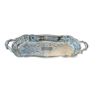 Early 20th Century Triangular Silverplate Small Tray For Sale