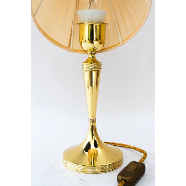 1920s Art Deco Table Lamp with Fabric Shade, Vienna, Austria, 1920s For Sale - Image 5 of 12