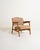 Beech frame, teak armrests, and bouclé fabric upholstery. Danish production, 1960s. The frame combines a solid beech frame...